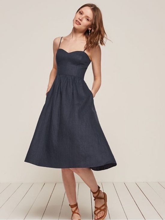 Reformation Dresses & Skirts - Reformation Olivia Navy Blue Midi Dress